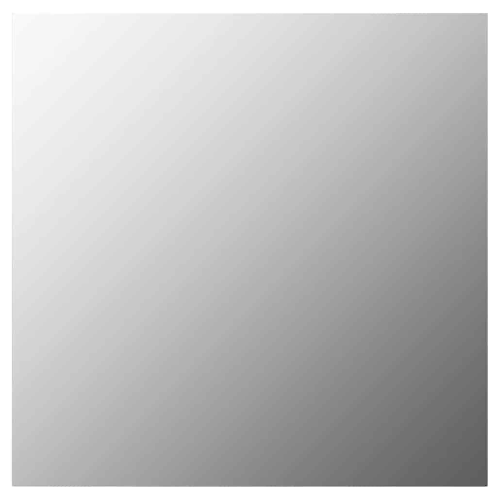 Lustro ścienne 50 x 50 cm, kwadratowe, szklane, do sypialni, salonu, garderoby, minimalistycznej estetyki i szlifowanych krawędzi, zestaw 4 luster