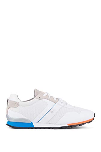 BOSS Parkour_Runn_Meth, Zapatillas Hombre, White100, 41 EU