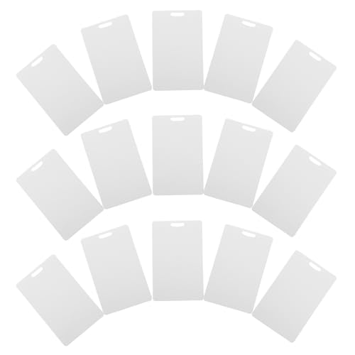 Tarjetas de plástico PVC blanco de 86x54mm resistentes al desgaste para imprimir, 100 unidades