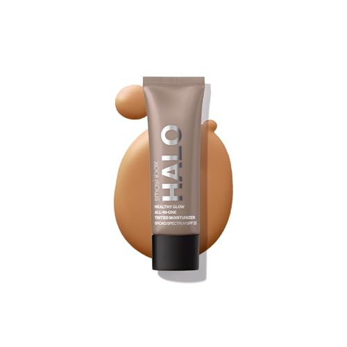 Smashbox Halo Healthy Glow Tinted Moisturizer with SPF 25 | 24-Hour Hydrating Skin Tint with Buildable Coverage and Dewy Finish | Hyaluronic Acid &amp; Niacinamide for Face