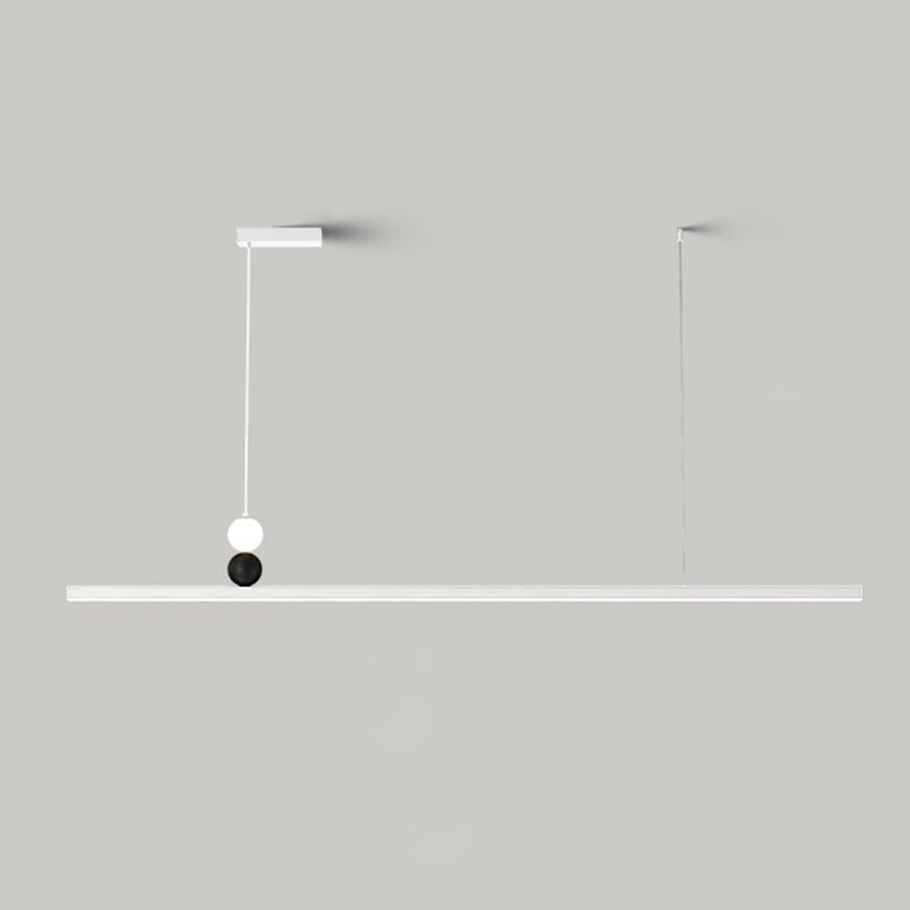 LYMSXAZOU Linear Chandelier Ceiling Light Minimalist LED Pendant Lighting Fixture Long Strip Dining Table Lamp Fitting Hanging Chandeliers Compatible,Indoor