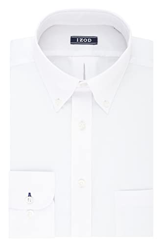 IZOD Men's Dress Shirt Regular Fit Stretch Solid Button Down Collar3