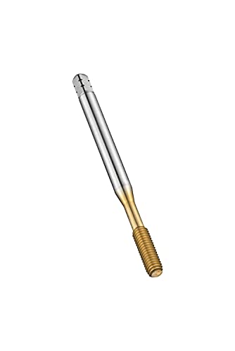 Dormer E293M3 Series E293 HSS-E Flute Less Machine Tap Metric with Tin Coating, DIN Standard, Form E, M3 x 0.50 mm Thread, 56 mm Length