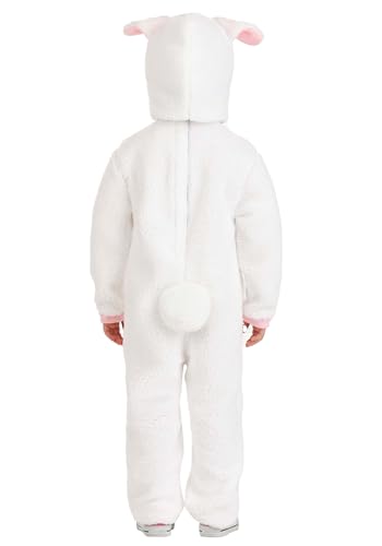 Disfraz infantil de oveja con jumpsuit y orejas blanco miniatura 4