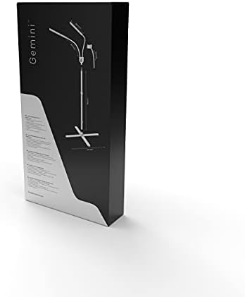 Daylight Company - Gemini Floor Lamp - Ultra LED Professional USE - 2 Strobe Lamp - +80 CRI - Brightness Level - Daylight Technology - 4,500 LUX - 1,400 Lumen