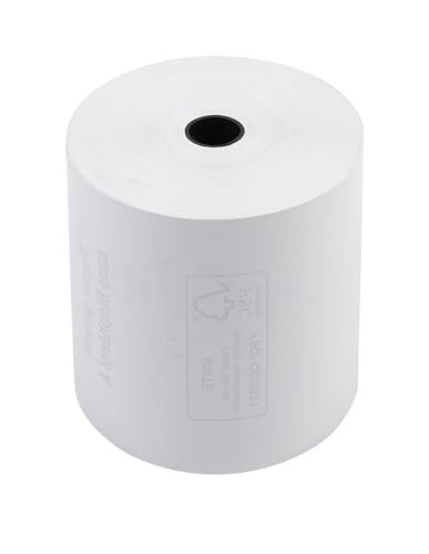 Exacompta - Réf. 43817E - Carton de 10 bobines pour tickets de caisse - largeur 80 mm x diamètre 72 mm - mandrin 12 mm - 1 pli thermique 48g/m² sans BpA -...