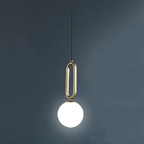 Lámpara colgante para techos bajos con difusor de cristal cremoso E27