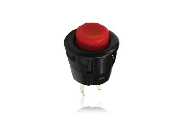 Nte Electronics 54-385 Round Pushbutton Switch, Single Pole, Spst Circuit, Off-(On) Action, Red Molded Abs Resin Actuator, Solder Lug Terminal, 3 Amp, 125V #TOP1