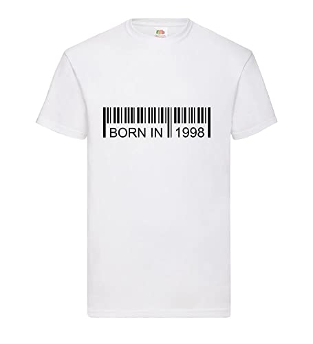 T-shirt Born in 1998 blanc XXXL coupe confortable anti-serrage