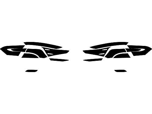 Rvinyl Tail Light Pre Cut Film Tint Cover Kit in Smoke Compatible with Toyota Camry 2018-2024 - Tail Light Tint Film - Adhesive Backs