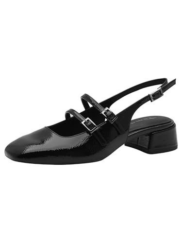 Tamaris Women's 1-29510-44 Sling, Noir Verni, 6 UK