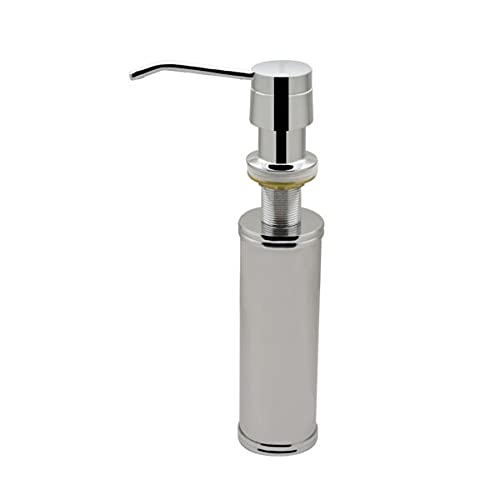 Viking SS304 Axis Lotion Dispenser (Under Table) – 250ml Capacity – Stainless Steel 304 Body with Refillable Plastic Container – Polished CP Finish