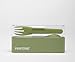 Pantone™ - Set di Posate (Forchetta, Cucchiaio, Coltello) da viaggio, con pratica custodia rigida. Verde Chiaro