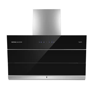 Image of KUTCHINNA BLACKSTAR 90 INCLINED KITCHEN CHIMNEY, 3RD GENERATION, TOUCH CONTROL WITH SENSOR