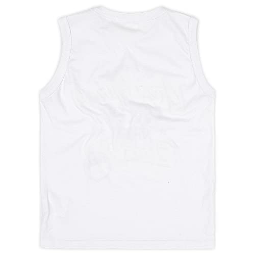 Conjunto camiseta regata + bermuda em moletom leve Marisol Play meninos, Branco, 8