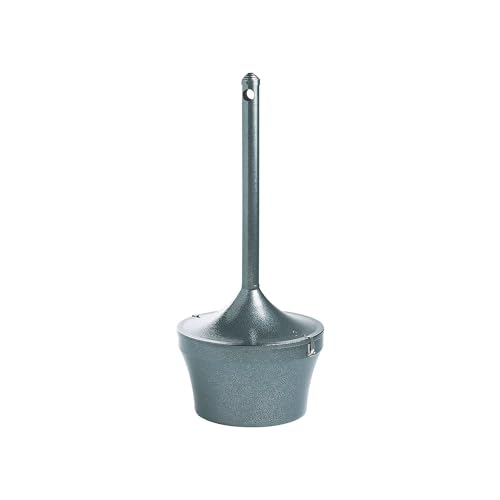 Image of Rubbermaid Commercial Aladdin Smokers' Station, Round, Steel, 4.5 Gallons, Charcoal (R1639EHGR)