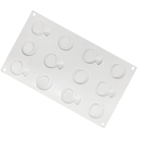 pumpumlia Moldes de silicona con forma de letras y anillos para el día de San Valentín para hornear pasteles y postres dulces