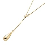 [Ｃｒｅａｍ　ｄｏｔ．] クリームドット ネックレス レディース 人気 金属アレルギー ニッケルフリー 18kコーティング ロング ヴィンテージ調 スネークチェーン メタル ドロップ スライド式 y字 【ゴールド×ワンサイズ】