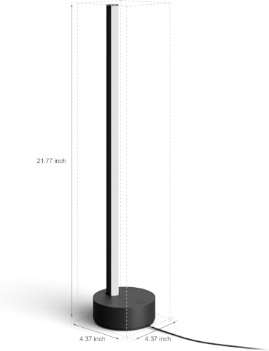PHILIPS Hue Signe Smart Table Lamp, 1-Pack, Black | White & Color Ambiance, Color Changing Light, Dimmable, 1040 Lumens, Works with Alexa Google Assistant & HomeKit - image 7