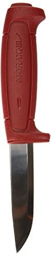 Couteau poignard Mora Basic 511 rouge avec lame fixe de 9 cm - 4