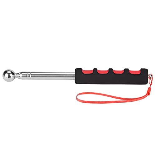 Wall Inspection Hammer + Thickened Adjustable Telescopic 100Cm Rod Hollowing Drum Detection Hammer For House Deco Ion Inspection Test Drumstick Roofing Sound - Red #TOP5