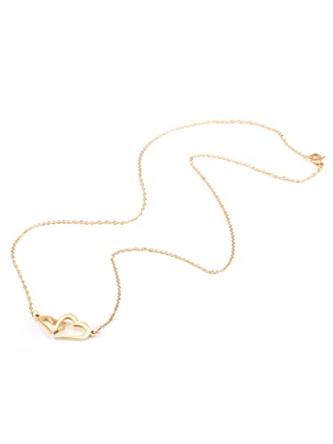 Image of Yellow Chimes Pendant for Women and Girls Rose Gold Pendant Necklace For Women | Staineless Steel Love Heart Pendant Chain | Birthday Anniversary Valentine Gift for Wife Girls Women