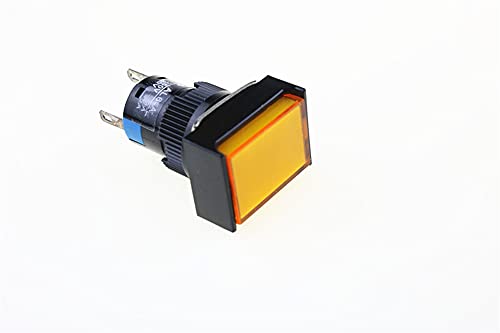 Bouton-poussoir rectangle orange 5 pins AC 110V interrupteur SPDT 5A pour automatisme