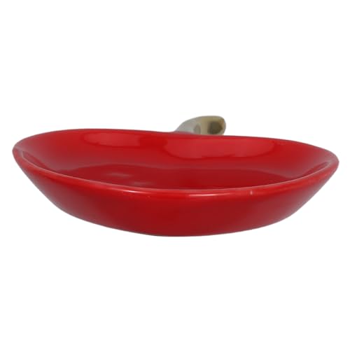 Veemoon Bandeja De Cerámica Roja Para Guardar Joyas Diseño De...