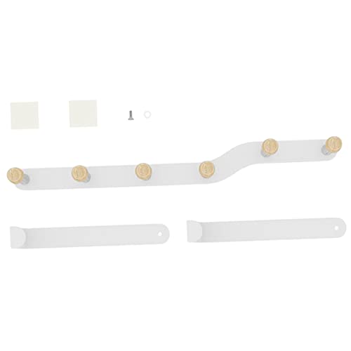 STOBAZA Door Hanger Hook Wood Coat Rack Hat Hanger Over Door Hook No Punching Multi-use