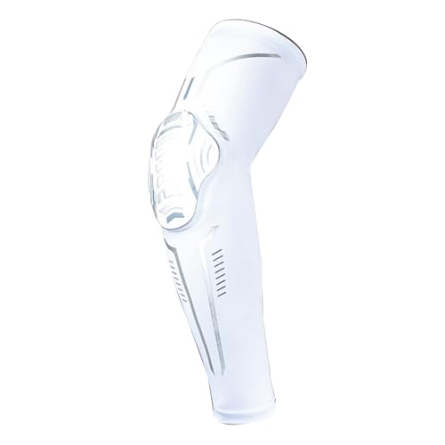 ROYJJ Sicuro Palestra Sport Basket Gomito Protector Anticollisione Manicotto Del Braccio Scaldino Traspirante Gomito Pad Guard, bianco, XXL