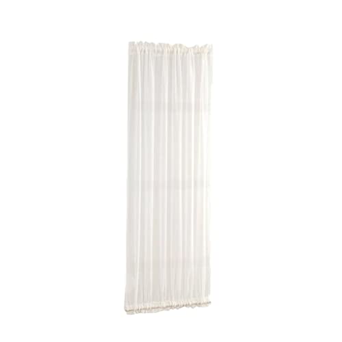 LOVIVER Cortinas de Puertas Blancas Cortina de Puertas Francesas Panel Barra Cortina Cubre, 1 Pieza, W64xL102cm, Individual