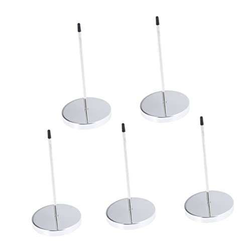 Housoutil 5Pcs Silver Receipt Holder Spike Memo Holding Forks for Restaurant Office and Bar for Organizing Bills Checks and Notes Desktop