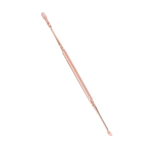 GLEAVI ステンレススチール製ダブルイヤースクープ耳垢除去ツール、大人用、男の子と女の子用、耳クリーナーワックス、滑り止め設計、持ち運びやすくお手入れ簡単