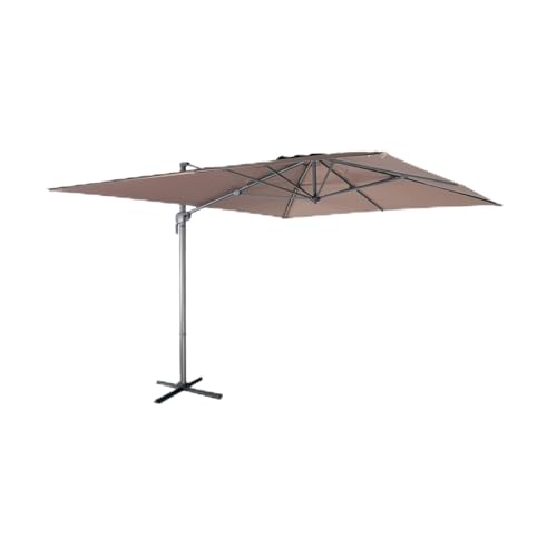 Alice's Garden - Parasol déporté rectangulaire 3x4m – Antibes – taupe – parasol déporté. inclinable. rabattable et rotatif à 360°