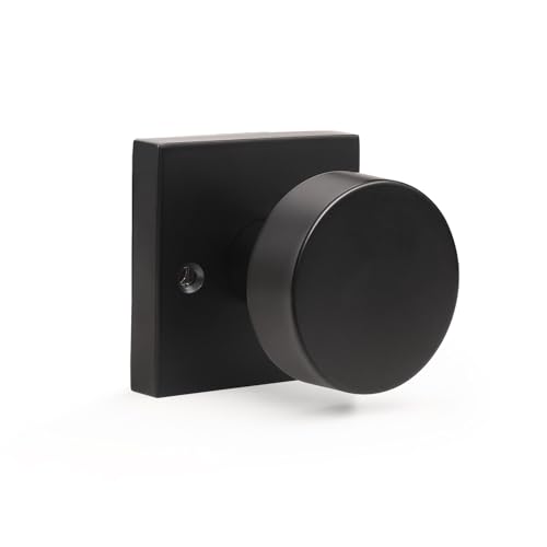 Gobrico Matte Black Dummy Door Knob No-Function Single-Side Black Door Knob Closet Door Knob Pull/Handle Function for Closet/Pantry/French 1 Pack