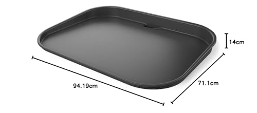 Ninja XSKGRDPLT Woodfire, Outdoor Flat Top Griddle Plate, Compatible with Ninja Woodfire Grills (OG700 series), Ceramic Coating, Insert, Black/Grey