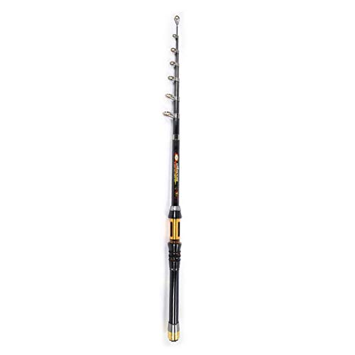 Telescopic Fishing Rod Carbon Portable Sea Fishing Carbon Fishing Rod Mini Telescopic Travel Rod New Generation Fishing Rod for Carp Fishing Rod(2.4m)