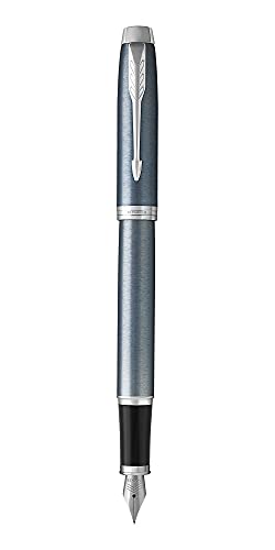 PARKER IM Fountain Pen, Light Blue Grey, Fine Nib with Blue Ink Refill (1931648)