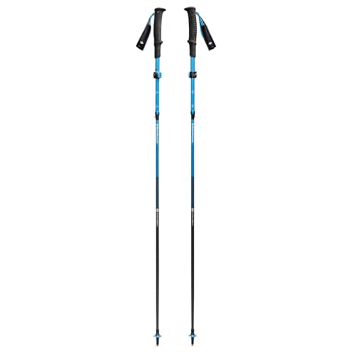 BLACK DIAMOND Distance Carbon FLZ Trekking and Running Poles, Pair of Foldable, Ultra Lightweight, Adjustable Length Carbon Fiber Hiking Poles, Desert Sky, 110cm