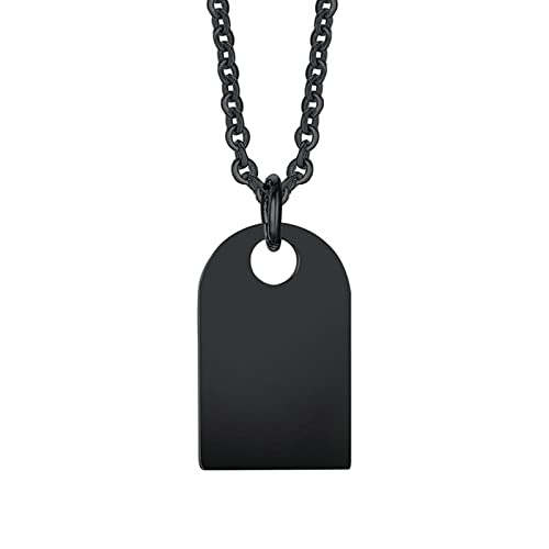 Collier avec pendentif géométrique acier inoxydable robuste chaîne durable de 20 pouces