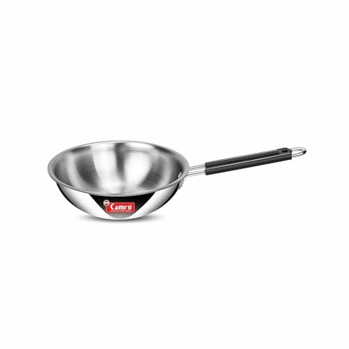 Image of Camro Triply Artisian Deep Fry Pan (10 No, 0.8 Liters) | Sauce Chai Pan | Tea Pan MilkPan Saucier Cooking Pot for Boil Warm | Induction Friendly | Dishwasher Safe