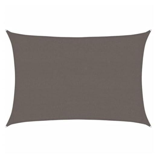 Higsose Toldo De Vela 2,5x3,5 m Gris Antracita,HDPE,Toldo Impermeable Exterior,Toldos para Patio,Toldo Vela De Sombra para Jardín Y Balcón,Toldos Vela Rectangulares,Permeable Al Viento Y Al Agua