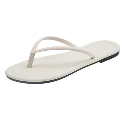 Women's Flip Flops Thong Sandals Flat Slip-On Open Toe Summer Beach Flip Flops With Slim T-Strap For Ndoor Outdoor Daily