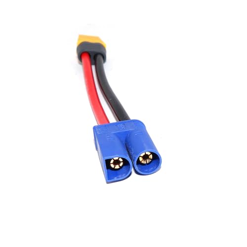 Adaptador conector macho XT60 a hembra EC5 con cable 10cm miniatura 3