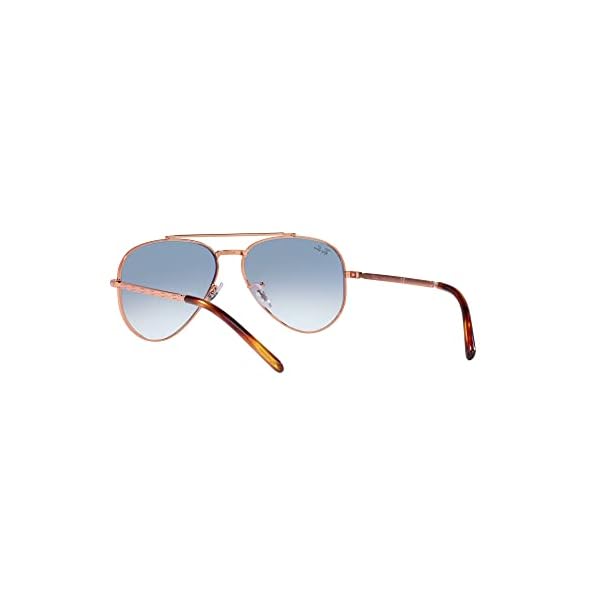Ray-Ban RB3625 New Aviator Pilot Sunglasses, Rose Gold/Clear Gradient Blue, 58 mm - Image 7