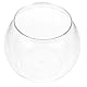 Transparentes Goldfischglas kleine Fischschale aus Plastik Bonsaischale Lotusblume Mini Fischglas Flache Kugelaquarium Aus Kunststoff, Runde Fischschale FüR Goldfische Und Kleine SchildkröTen