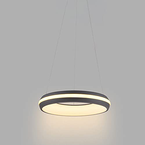 Éclairage suspendu simple nordique LED rond blanc pour chambre et salon