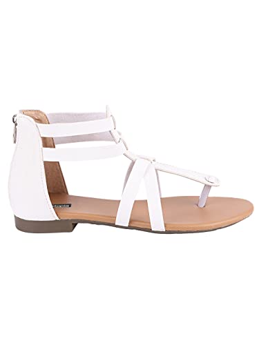 Girls' Black Gladiator Flat Sandals2