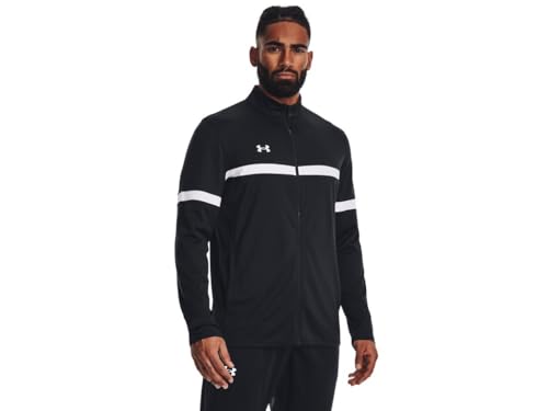 Under Armour Mens UA Knit Warm Up Team Full-Zip - Sweat Wicking XL Black-white