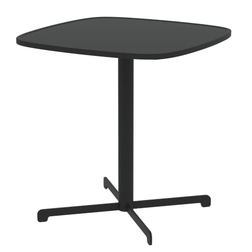 Mesa de terraza estable que ahorra espacio con su diseño redondo de acero de 70cm 4